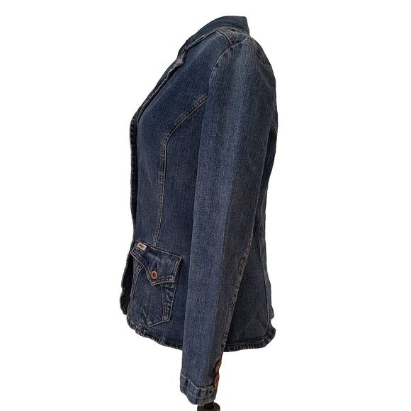 LEVI'S DENIM BLAZER STYLE JACKET SIZE SMALL - Picture 5 of 6
